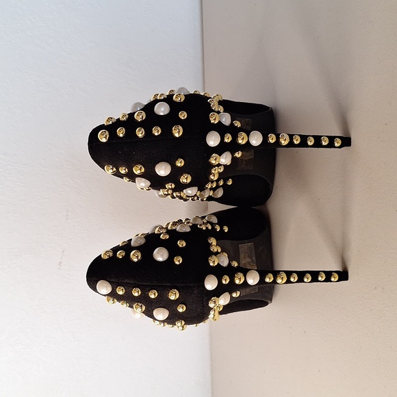 #AEU Liliana heels with white and gold studs sz 10 - Picture 4 of 12